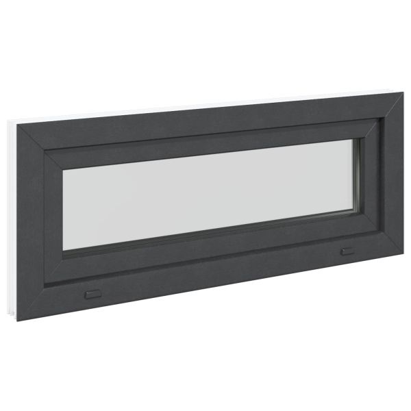 Прозорец за мазе RISOR 110 x 40 cm PVC и стъкло Антрацит