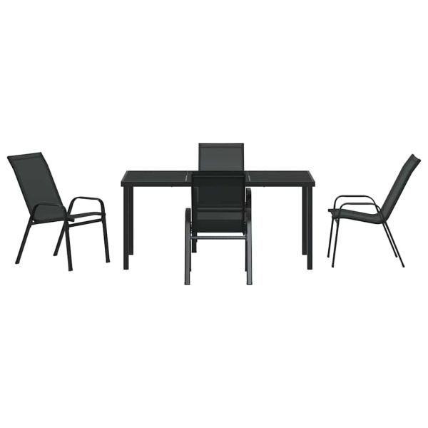 Комплект за хранене в градината 5 pcs Черно