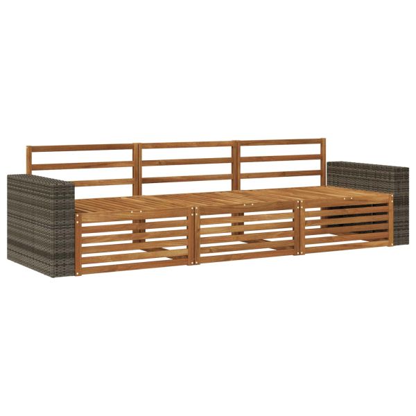 Комплект дивани за открито 3 pcs Натурално
