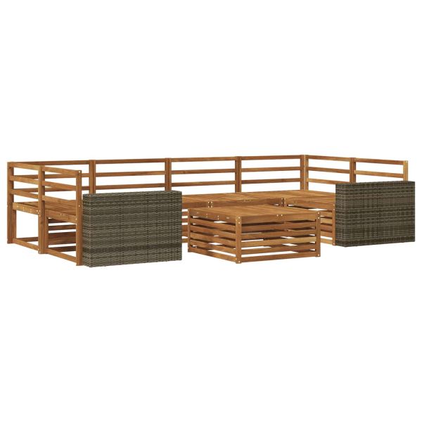 Комплект дивани за открито 7 pcs Натурално
