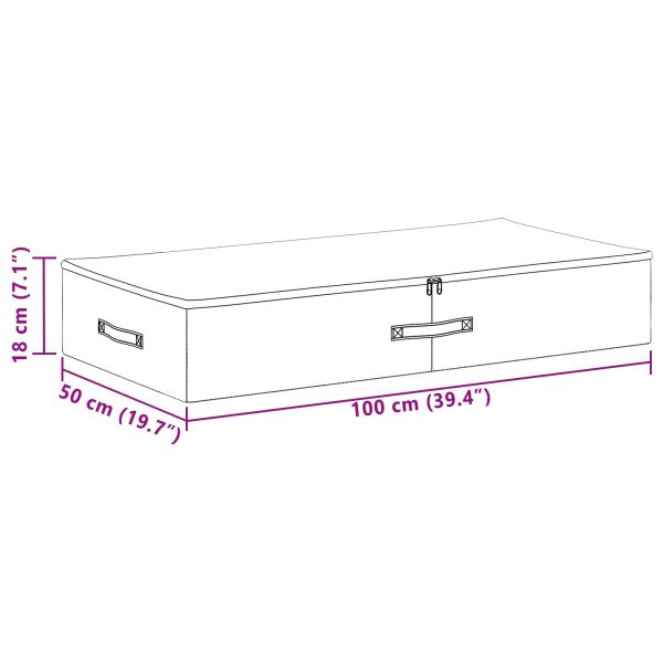 Кутия за съхранение 2 бр. Нетъкан текстил 100 x 50 x 18 см 90 l