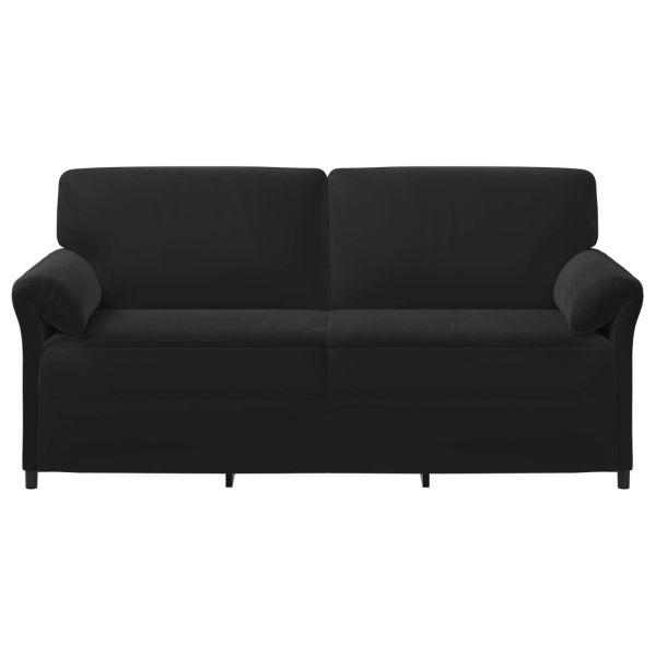 3-местен диван Черно 198 x 83 x 95 см Кадифе