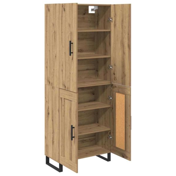 Висок шкаф 2 pcs Дъб 69,5 x 34 x 180 см