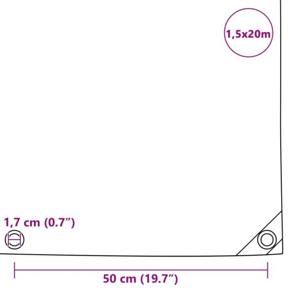 Брезентово платнище, 650 гр/м², 1,5x20 м, синьо