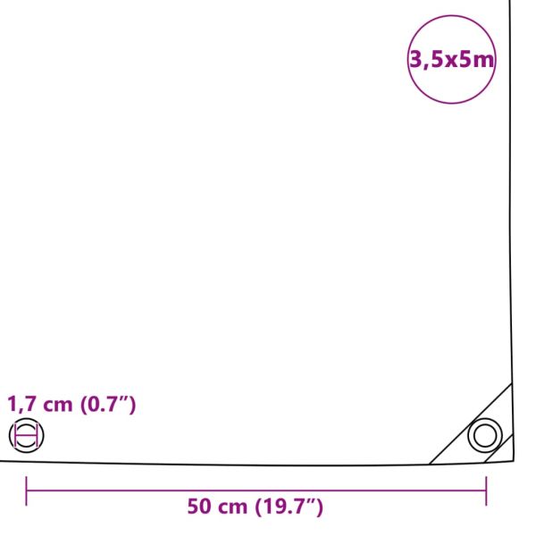 Брезентово платнище, 650 гр/м², 3,5x5 м, синьо