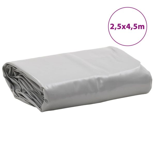 Брезент сив 2,5x4,5 м 650 г/м²