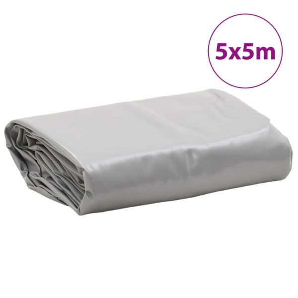 Брезент сив 5x5 м 650 г/м²