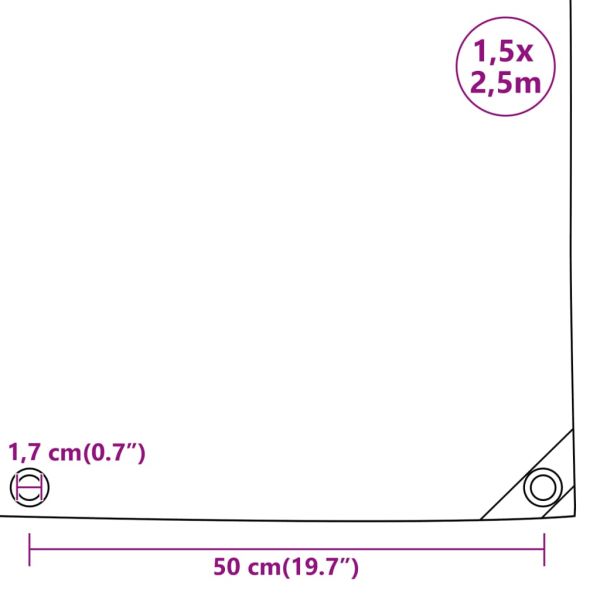 Брезент син 1,5x2,5 м 650 г/м²