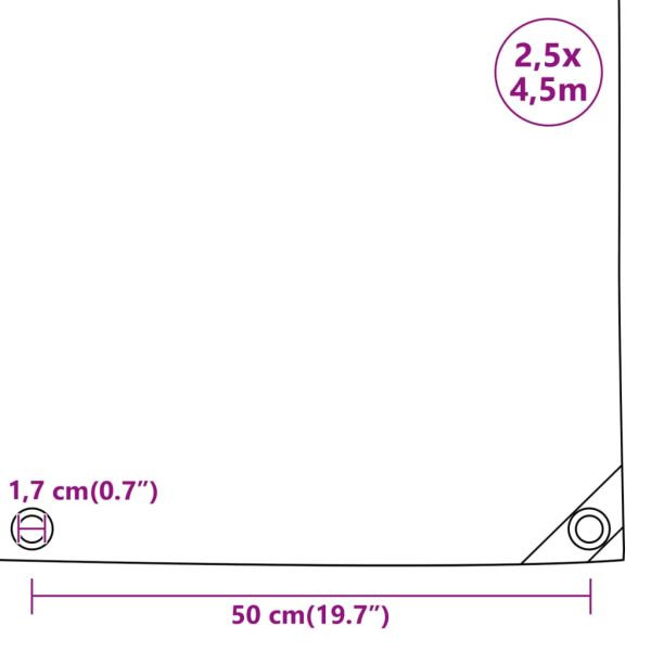 Брезент син 2,5x4,5 м 650 г/м²