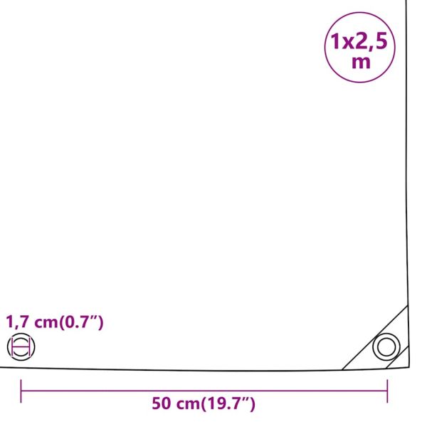 Брезент черен 1x2,5 м 650 г/м²