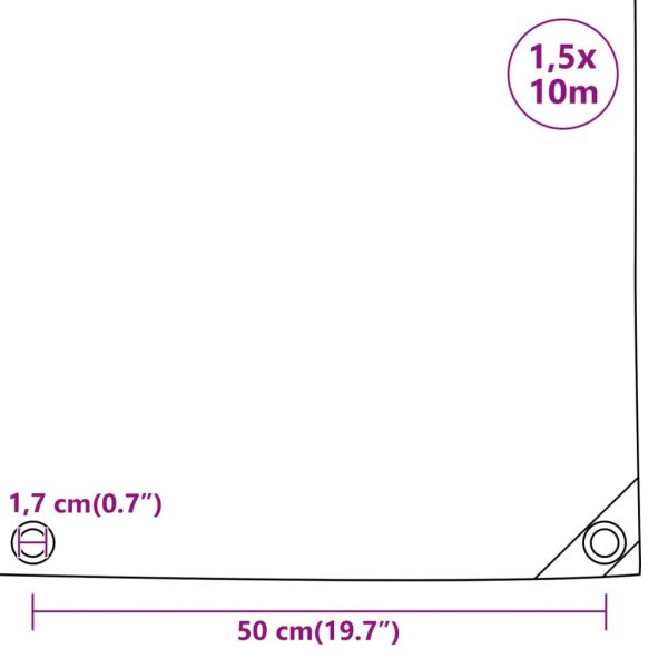 Брезентово платнище, 1,5x10 м, 650 г/м²