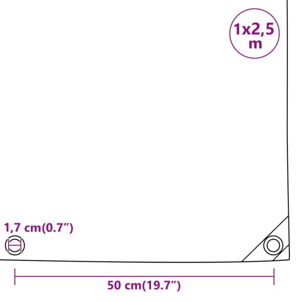 Брезент антрацит 1x2,5 м 650 г/м²