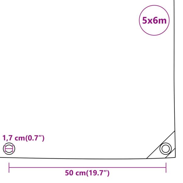 Брезент антрацит 5x6 м 650 г/м²
