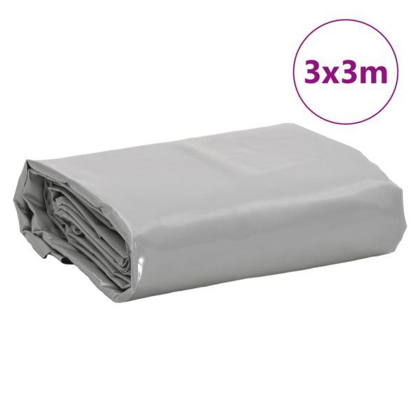 Брезент сив 3x3 м 650 г/м²