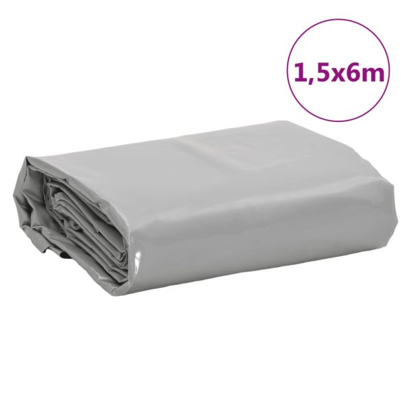 Брезент сив 1,5x6 м 650 г/м²