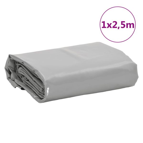 Брезент сив 1x2,5 м 650 г/м²
