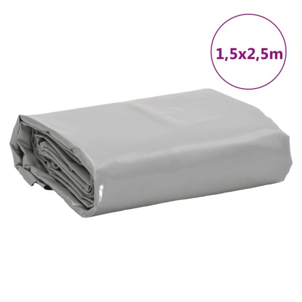 Брезент сив 1,5x2,5 м 650 г/м²