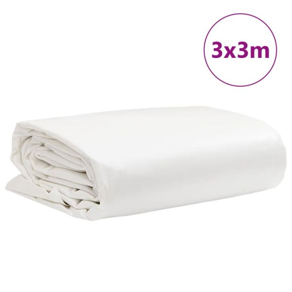 Брезент бял 3x3 м 650 г/м²