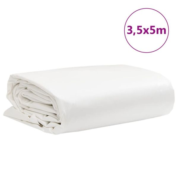 Брезент бял 3,5x5 м 650 г/м²