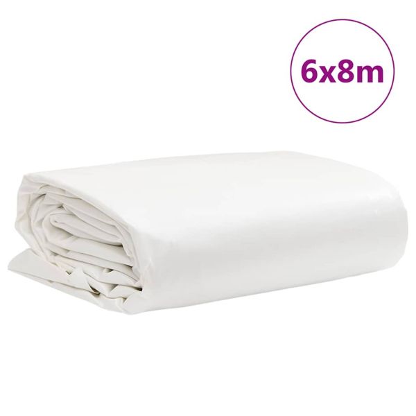 Брезент бял 6x8 м 650 г/м²