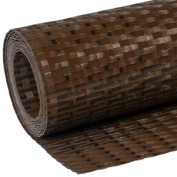 Балконски параван, кафяв и черен, 300x100 см, полиратан