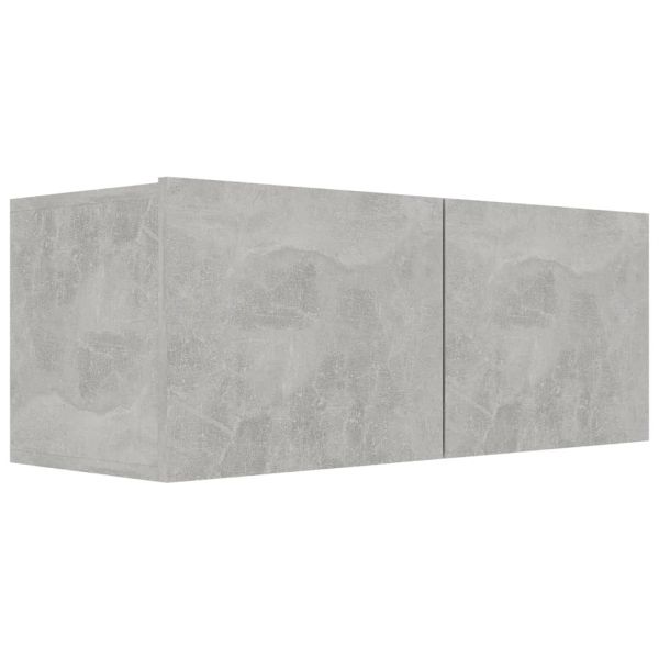 ТВ шкафове, 3 бр, бетонно сиви, инженерно дърво