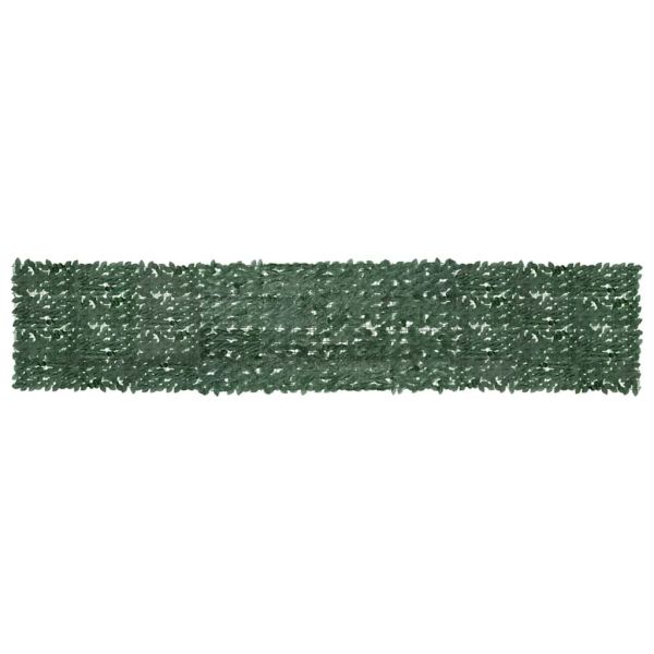 Балконски параван с тъмнозелени листа, 500x100 см