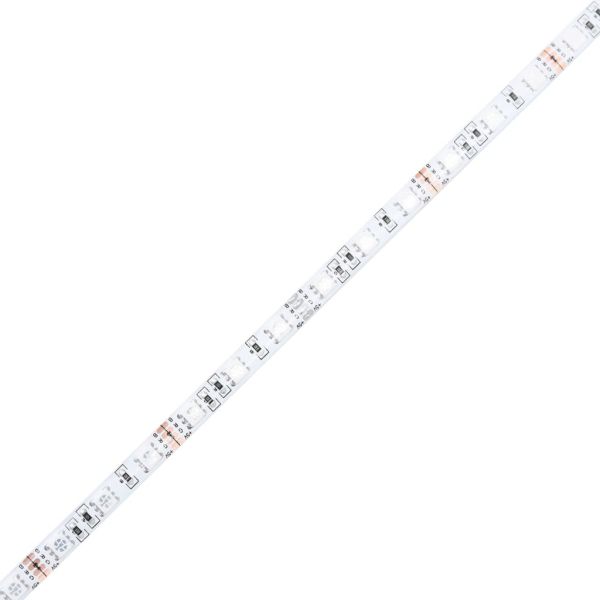 Бюро с LED осветление, бяло, 140x55x91 см, инженерно дърво
