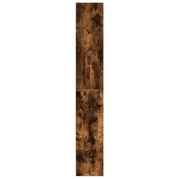 Библиотека, опушен дъб, 80x30x189 см, инженерно дърво