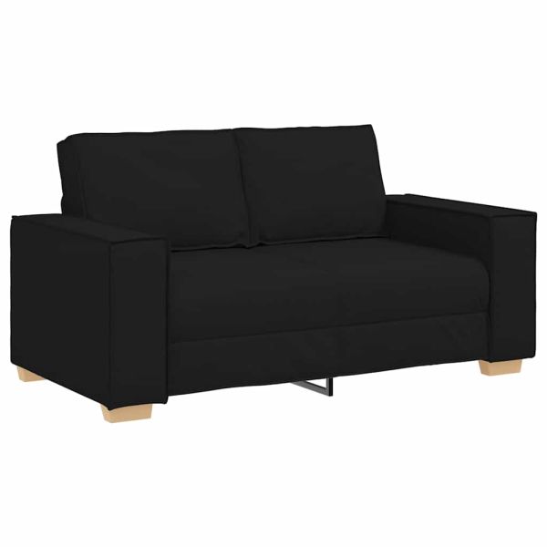 Двуместен диван, черен, 120 см, плат