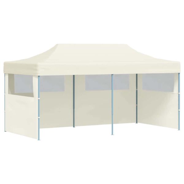 Сгъваема pop-up парти шатра, кремава, 3x6 м