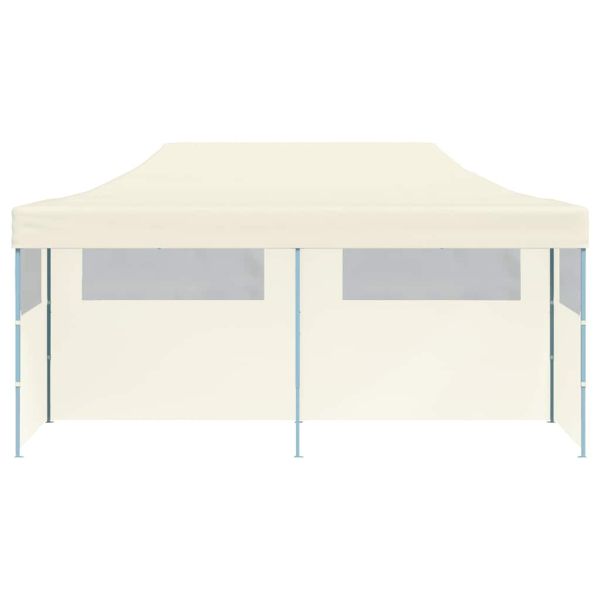 Сгъваема pop-up парти шатра, кремава, 3x6 м