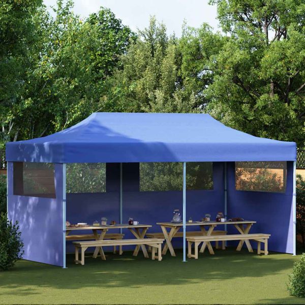 Сгъваема pop-up парти шатра, синя, 3x6 м