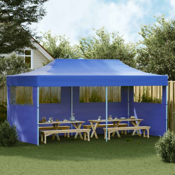 Сгъваема pop-up парти шатра, синя, 3x6 м