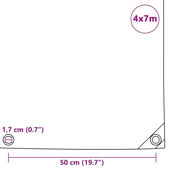 Брезентово платнище, 650 гр/м², 4x7 м, цвят син