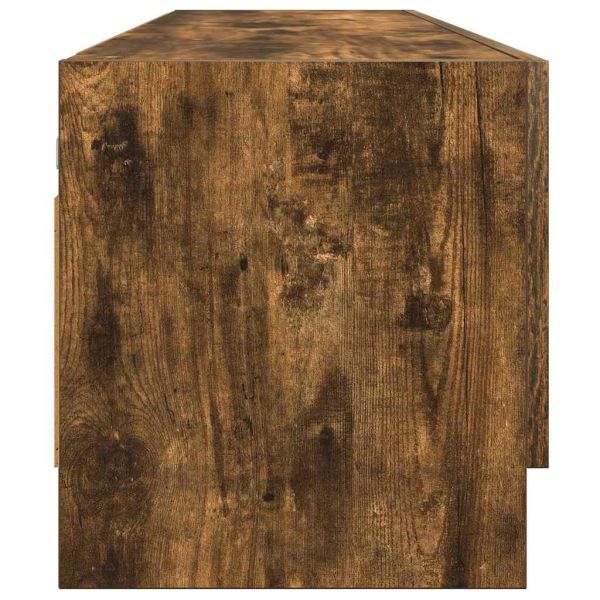 Гардероб, опушен дъб, 100x32,5x35 см, инженерно дърво