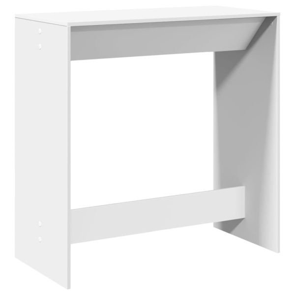 Бар маса, бяла, 102x50x103,5 см, инженерно дърво