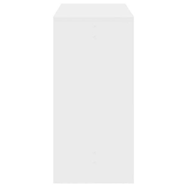 Бар маса, бяла, 102x50x103,5 см, инженерно дърво