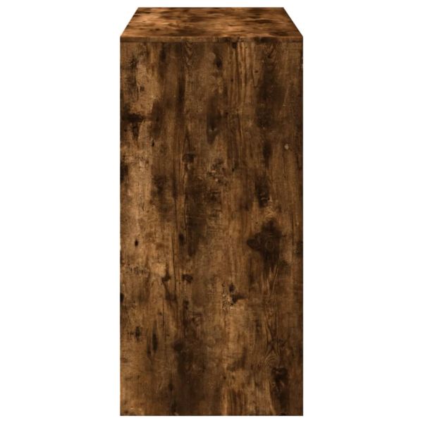 Бар маса, опушен дъб, 102x50x103,5 см, инженерно дърво