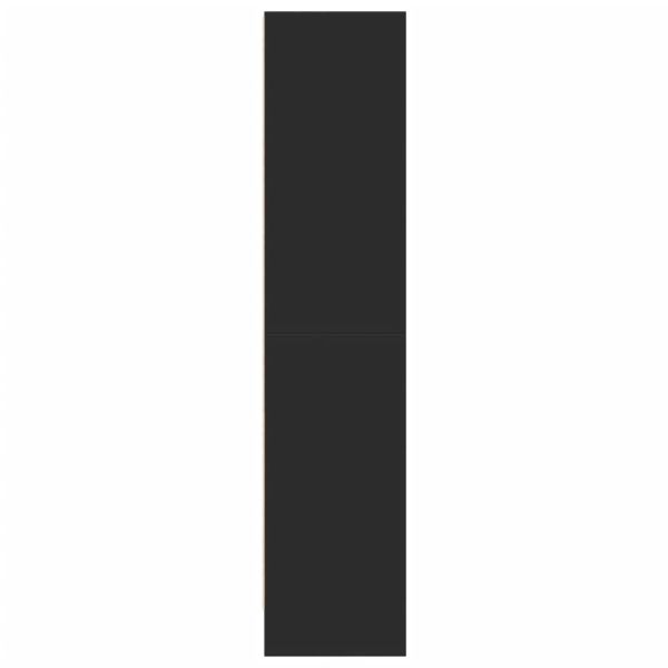 Библиотека черна 60x24x109 см инженерно дърво