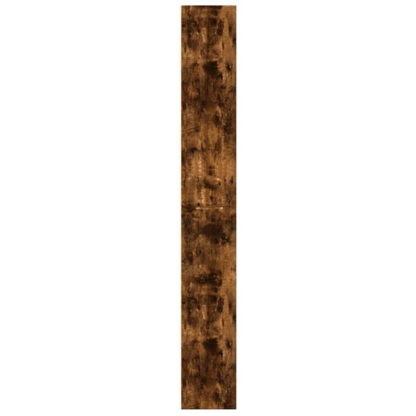 Библиотека, опушен дъб, 60x24x176 см, инженерно дърво