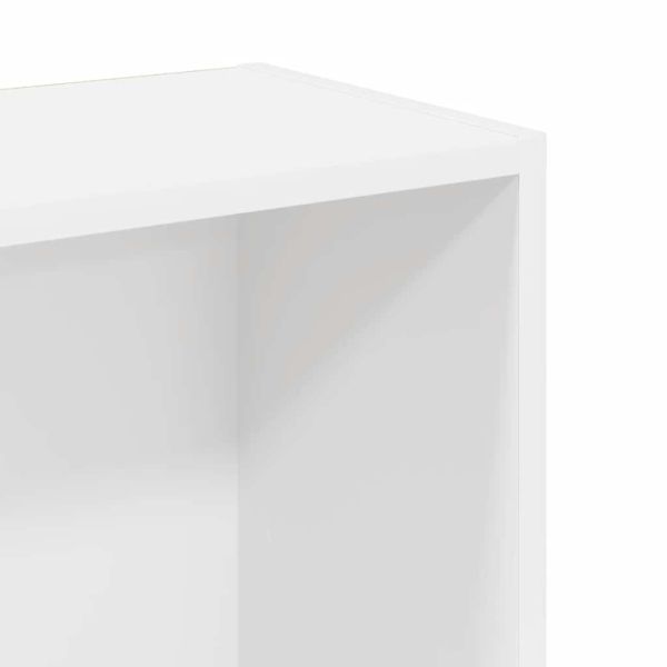 Библиотека, бяла, 80x24x109 см, инженерно дърво