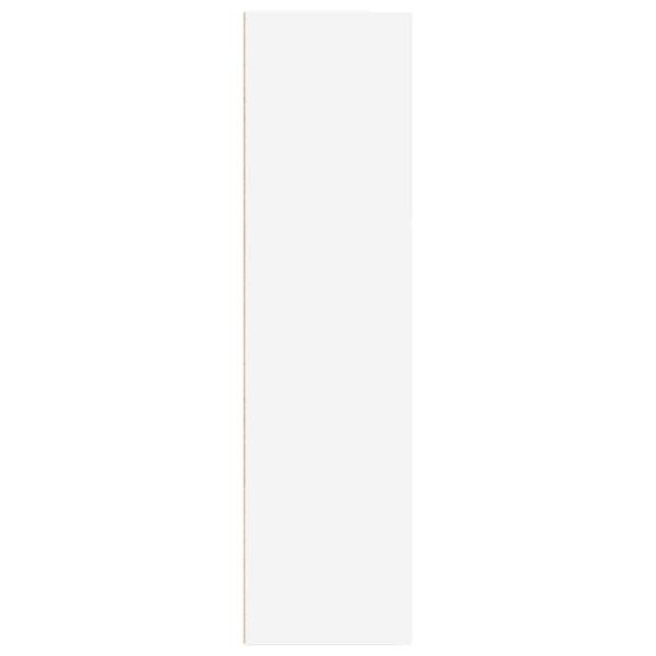 Библиотека, бяла, 40x30x114 см, инженерно дърво