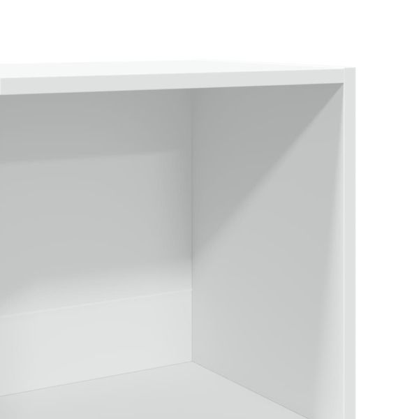 Библиотека, бяла, 60x30x114 см, инженерно дърво