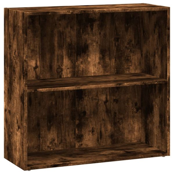 Библиотека, опушен дъб, 80x30x77 см, инженерно дърво