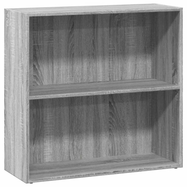 Библиотека, сив сонома, 80x30x77 см, инженерно дърво