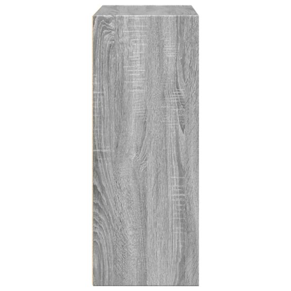 Библиотека, сив сонома, 80x30x77 см, инженерно дърво