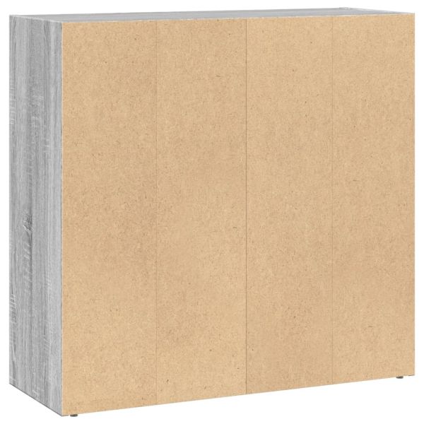Библиотека, сив сонома, 80x30x77 см, инженерно дърво