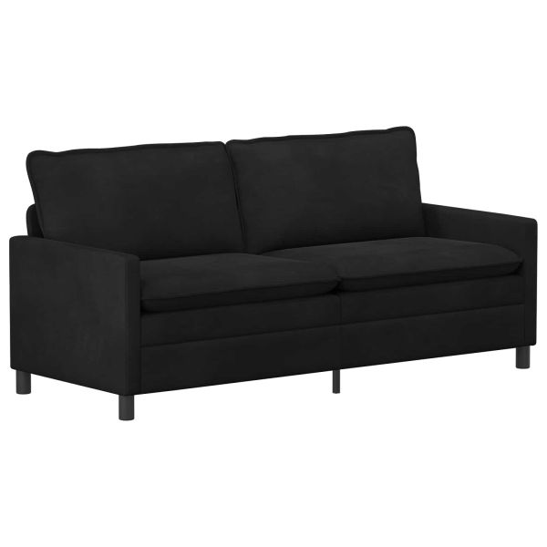 Комплект дивани 2 pcs Черно Кадифе