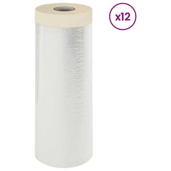 Прахосмукачна кърпа с лепило 12 бр. Прозрачен 210 x 2000 см